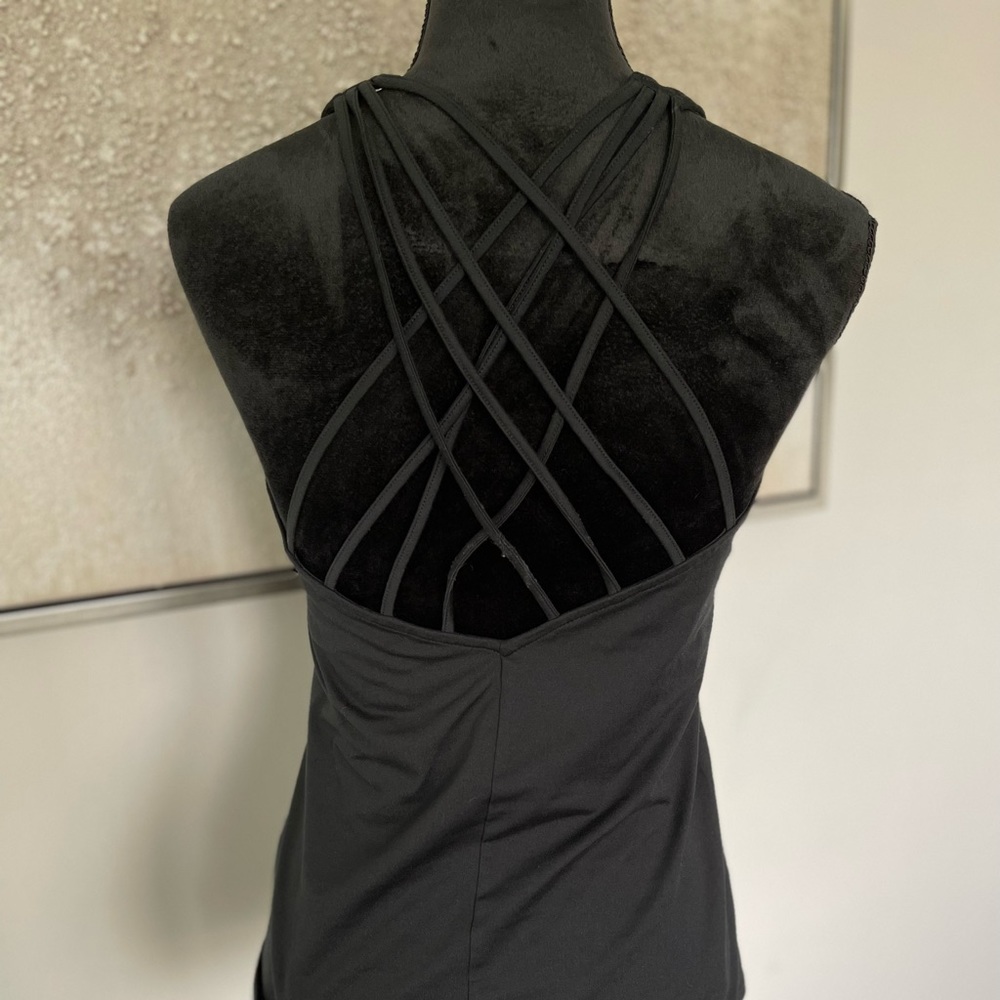 ALO Yoga Black Strappy Tank Top